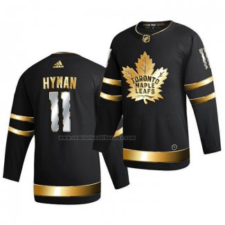Camiseta Hockey Golden Edition Toronto Maple Leafs Zach Hyman Limited Autentico 2020-21 Negro