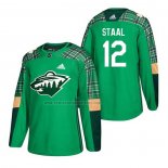Camiseta Hockey Minnesota Wild Eric Staal 2018 Dia de San Patricio Verde
