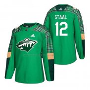 Camiseta Hockey Minnesota Wild Eric Staal 2018 Dia de San Patricio Verde