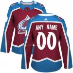 Camiseta Hockey Mujer Colorado Avalanche Personalizada Primera Rojo