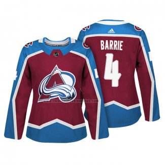 Camiseta Hockey Mujer Colorado Avalanche Tyson Barrie Autentico Jugador Maroon