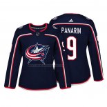 Camiseta Hockey Mujer Columbus Blue Jackets Artemi Panarin Autentico Jugador Azul