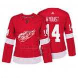 Camiseta Hockey Mujer Detroit Red Wings Gustav Nyquist Autentico Jugador Rojo