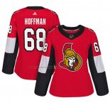 Camiseta Hockey Mujer Ottawa Senators Mike Hoffman Autentico Jugador Rojo