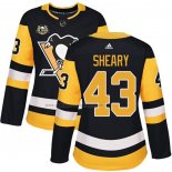 Camiseta Hockey Mujer Pittsburgh Penguins Conor Sheary 50 Anniversary Primera Premier Negro