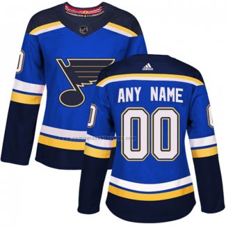Camiseta Hockey Mujer St. Louis Blues Alex Pietrangelo 2019 Stanley Cup Campeones Alterno Azul