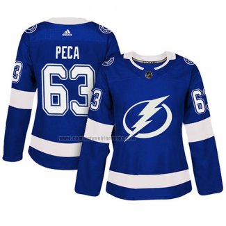 Camiseta Hockey Mujer Tampa Bay Lightning Matthew Peca Autentico Jugador Azul