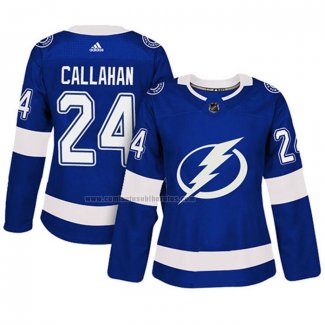 Camiseta Hockey Mujer Tampa Bay Lightning Ryan Callahan Autentico Jugador Azul