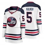 Camiseta Hockey Mujer Winnipeg Jets Dmitry Kulikov Heritage Breakaway Blanco