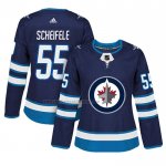 Camiseta Hockey Mujer Winnipeg Jets Mark Scheifele Primera Autentico Jugador Azul