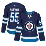 Camiseta Hockey Mujer Winnipeg Jets Mark Scheifele Primera Autentico Jugador Azul