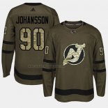 Camiseta Hockey New Jersey Devils Marcus Johansson 2018 Salute To Service Verde Militar