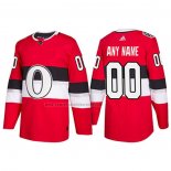 Camiseta Hockey Nino Ottawa Senators Personalizada Autentico 2017 100 Classic Rojo