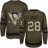 Camiseta Hockey Nino Pittsburgh Penguins Ian Cole 2018 Salute To Service Verde Militar