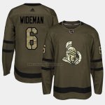 Camiseta Hockey Ottawa Senators Chris Wideman 2018 Salute To Service Verde Militar