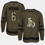 Camiseta Hockey Ottawa Senators Chris Wideman 2018 Salute To Service Verde Militar