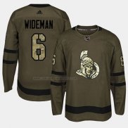 Camiseta Hockey Ottawa Senators Chris Wideman 2018 Salute To Service Verde Militar