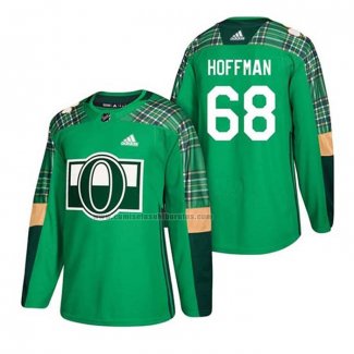 Camiseta Hockey Ottawa Senators Mike Hoffman 2018 Dia de San Patricio Verde