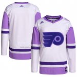 Camiseta Hockey Philadelphia Flyers Blank Practice Autentico 2018 Fights Cancer Blanco Violeta