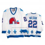 Camiseta Hockey Quebec Nordiques Colin Wilson Heritage Vintage Replica 1991-95 Blanco