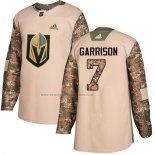 Camiseta Hockey Vegas Golden Knights Jason Garrison Autentico 2017 Veterans Day Camuflaje