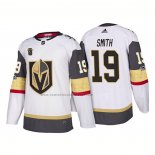 Camiseta Hockey Vegas Golden Knights Reilly Smith Segunda 2018 Autentico Jugador Blanco
