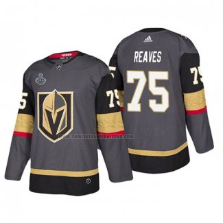 Camiseta Hockey Vegas Golden Knights Ryan Reaves Bound Patch 2018 Stanley Cup Final Gris