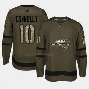 Camiseta Hockey Washington Capitals Brett Connolly 2018 Salute To Service Verde Militar