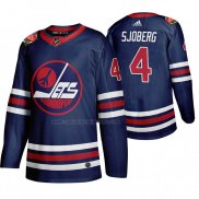 Camiseta Hockey Winnipeg Jets Lars Erik Sjoberg Heritage Classic 2019-20 Azul