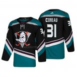 Camiseta Hockey Anaheim Ducks Jared Coreau Alterno 25th Aniversario Third Autentico Negro