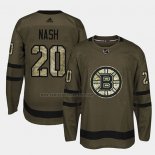 Camiseta Hockey Boston Bruins Riley Nash 2018 Salute To Service Verde Militar