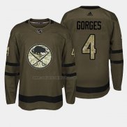 Camiseta Hockey Buffalo Sabres Josh Gorges 2018 Salute To Service Verde Militar