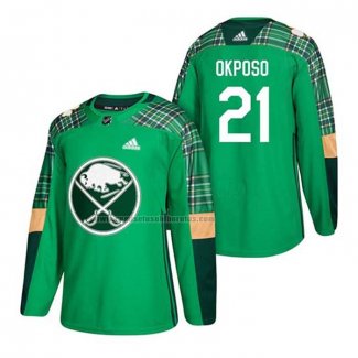 Camiseta Hockey Buffalo Sabres Kyle Okposo 2018 Dia de San Patricio Verde