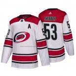 Camiseta Hockey Carolina Hurricanes Jeff Skinner New Season Team Road 2018 Blanco