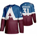 Camiseta Hockey Colorado Avalanche Philipp Grubauer 2020 Stadium Series Azul