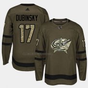 Camiseta Hockey Columbus Blue Jackets Brandon Dubinsky 2018 Salute To Service Verde Militar