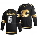 Camiseta Hockey Golden Edition Calgary Flames Mark Giordano Limited Autentico 2020-21 Negro