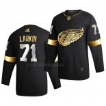 Camiseta Hockey Golden Edition Detroit Red Wings Dylan Larkin Limited Autentico 2020-21 Negro