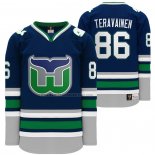 Camiseta Hockey Hartford Whalers Teuvo Teravainen Heritage Night Throwback Azul