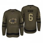 Camiseta Hockey Montreal Canadiens Shea Weber 2018 Salute To Service Verde Militar