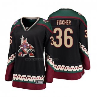 Camiseta Hockey Mujer Arizona Coyotes Christian Fischer Heritage Alterno Breakaway Negro