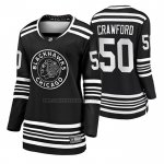 Camiseta Hockey Mujer Chicago Blackhawks Corey Crawford Premier Alterno Negro