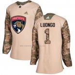 Camiseta Hockey Mujer Florida Panthers Roberto Luongo Autentico 2017 Veterans Day Camuflaje