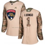 Camiseta Hockey Mujer Florida Panthers Roberto Luongo Autentico 2017 Veterans Day Camuflaje