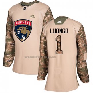 Camiseta Hockey Mujer Florida Panthers Roberto Luongo Autentico 2017 Veterans Day Camuflaje