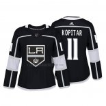 Camiseta Hockey Mujer Los Angeles Kings Anze Kopitar Autentico Jugador Negro