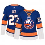 Camiseta Hockey Mujer New York Islanders Anders Lee Autentico Jugador Azul