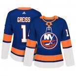 Camiseta Hockey Mujer New York Islanders Thomas Greiss Autentico Jugador Azul