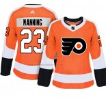 Camiseta Hockey Mujer Philadelphia Flyers Brandon Manning Autentico Jugador Naranja