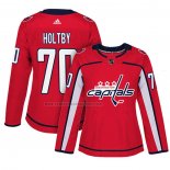 Camiseta Hockey Mujer Washington Capitals Braden Holtby Primera Autentico Jugador Rojo